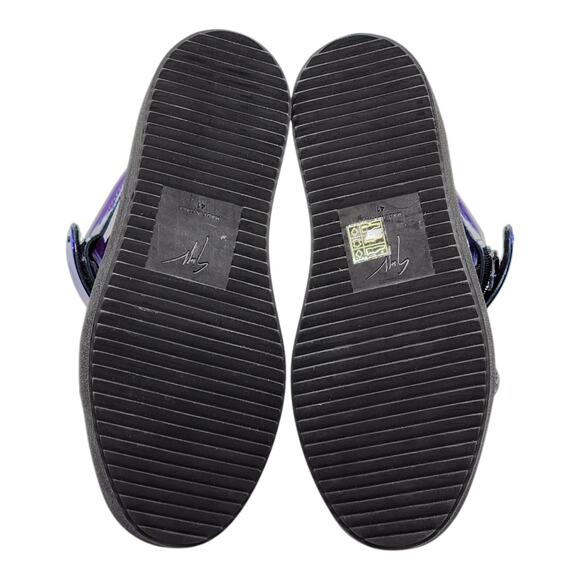 Giuseppe Zanotti Coby Metallic Leather Hi Top Sneakers EU 41 US 8 - New $1095 - Picture 6 of 10